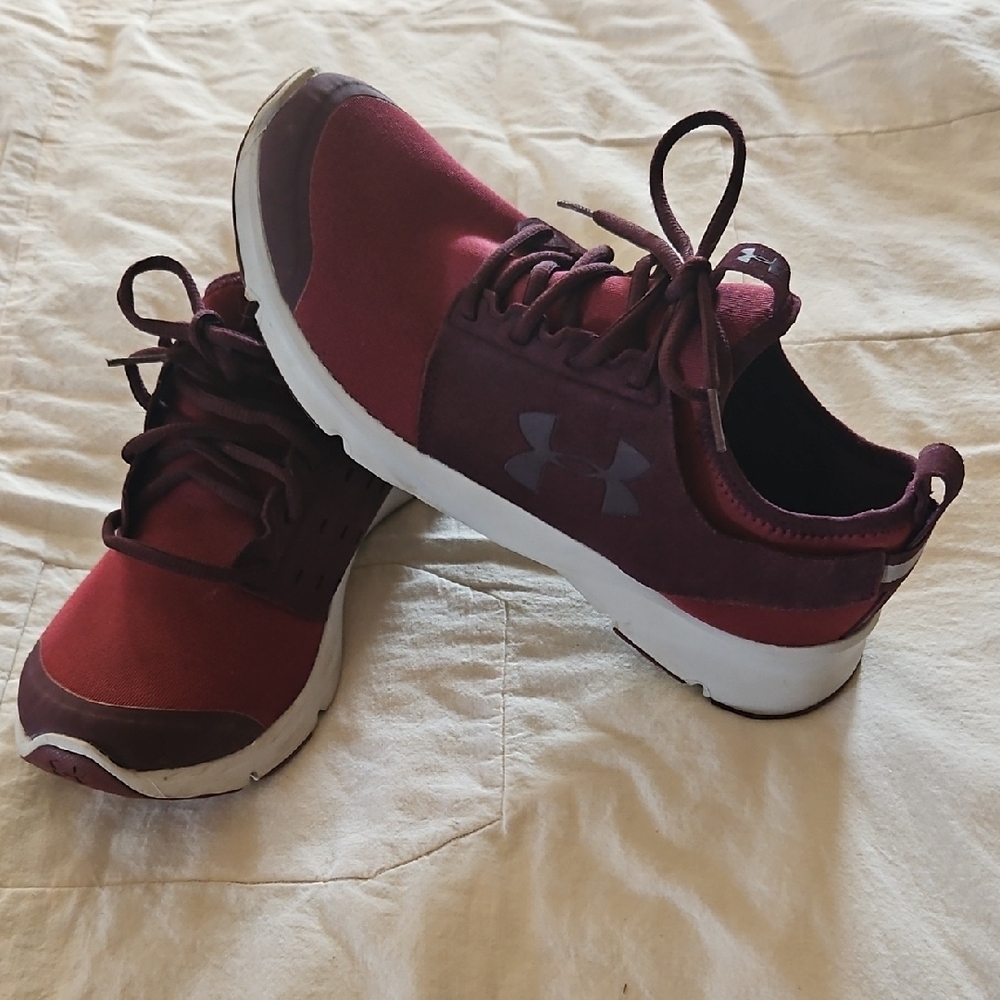 Mens Under Armour Maroon Running Slip On Suze 9 Sneakers Shoes